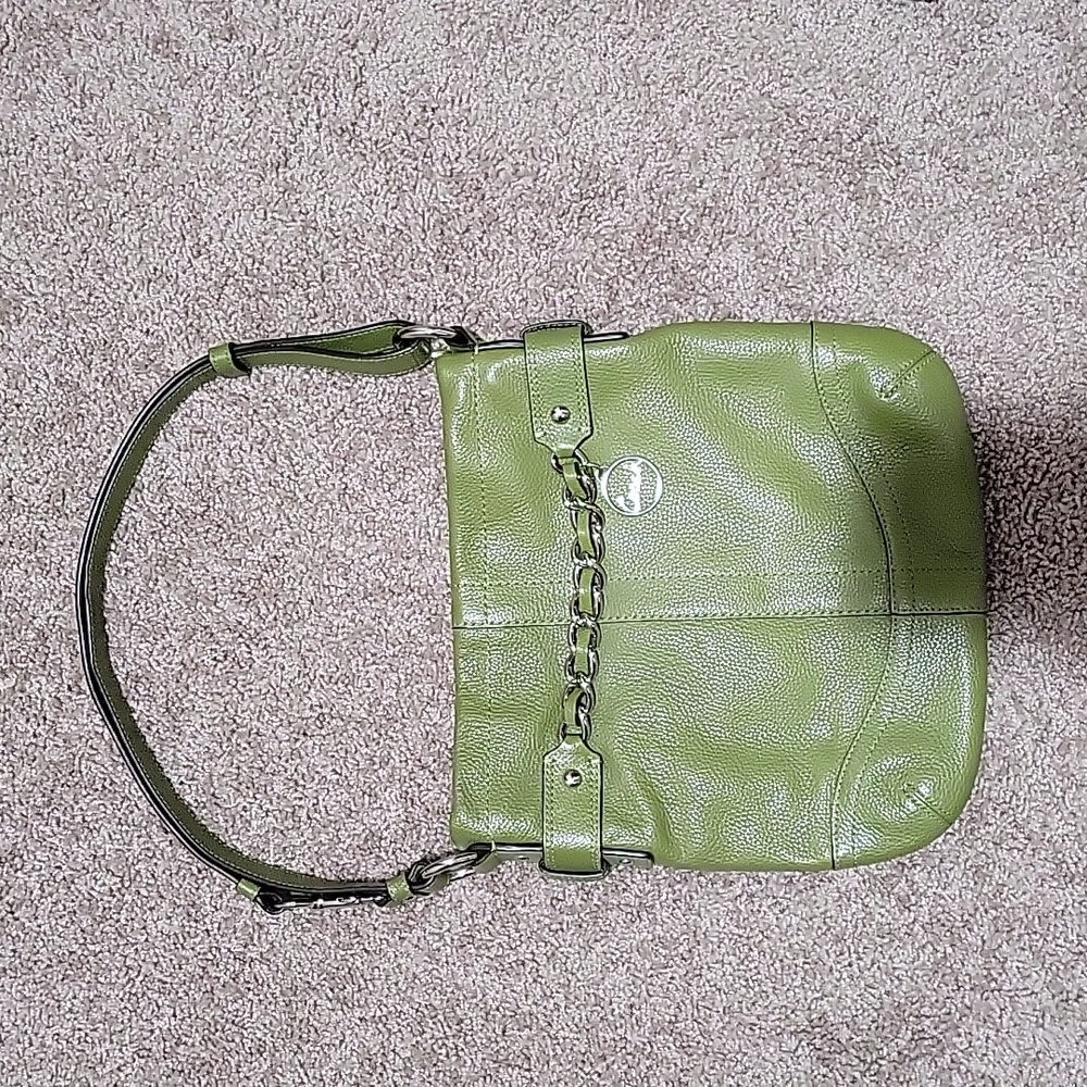 Green Leather Coach Handbag Purse
